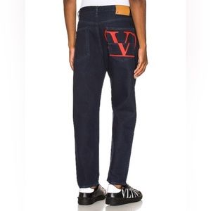 Like New Men’s Valentino Garavani V Logo 5 - pocket Denim Jeans In Blue 30”X30”
